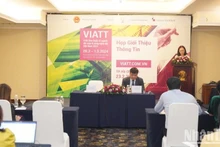Escena de la rueda de prensa. (Fotografía: Nhan Dan)
