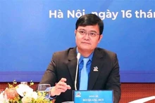 El primer secretario del Comité Central de la UJCHCM, Bui Quang Huy. (Fotografía: VNA)
