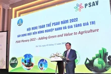 El ministro de Agricultura y Desarrollo Rural, Le Minh Hoan, habla en la cita. (Fotografía: VNA)