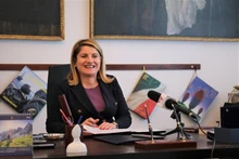 La viceministra de Relaciones Exteriores y Cooperación Internacional de Italia, Maria Tripodi, en la entrevista. (Foto: VNA)