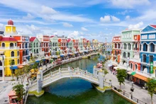 La versión en miniatura de la ciudad de Venecia, en el complejo turístico y de entretenimiento Grand World, perteneciente a Phu Quoc United Center. (Foto: VNA)