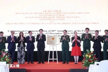 La inauguración de la agregaduría militar de Vietnam en Chile cuenta con la asistencia del presidente Luong Cuong. (Foto: VNA)