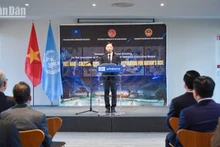El viceministro de Relaciones Exteriores de Vietnam Ngo Le Van habla en el evento. (Foto: Nhan Dan)
