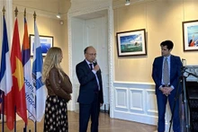 El embajador de Vietnam en Francia, Dinh Toan Thang, habla en la conferencia. (Fotografía: VNA)