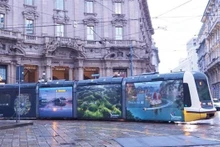 El tren lleva la imagen de Vietnam en Milán (Foto: VNA)