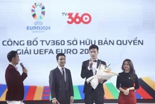 El futbolista Nguyen Hoang Duc en el acto de anuncio (Foto: VNA)