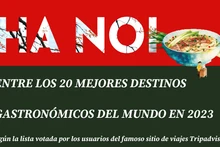 Hanói entre mejores destinos gastronómicos del mundo en 2023