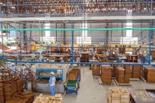 Panorama de la zona de producción de la fábrica de Woodsland. (Fotografía: VNA)