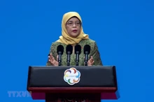 La presidenta de Singapur, Halimah Yacob. (Fotografía: VNA)