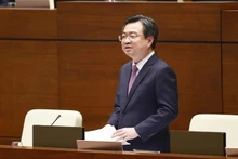 El ministro de Construcción vietnamita, Nguyen Thanh Nghi habla en el evento. (Fotografía: VNA)