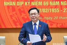El presidente de la Asamblea Nacional de Vietnam, Vuong Dinh Hue, en el evento.