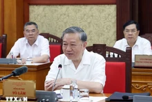 El secretario general del Partido Comunista de Vietnam, To Lam, habla en el evento. (Foto: VNA)