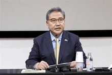 El ministro de Relaciones Exteriores de Corea del Sur, Park Jin. (Fotografía: VNA)