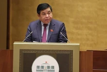 El ministro de Planificación e Inversión, Nguyen Chi Dung, habla en el evento (Fotografía: VNA)