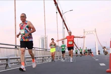 Corredores en el Maratón Internacional de Danang (Foto: VNA) 