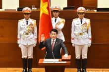 Luong Cuong jura su cargo como presidente de la República Socialista de Vietnam del mandato 2021-2026. (Fotografía: Nhan Dan)