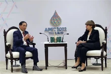 El ministro de Relaciones Exteriores de Vietnam, Bui Thanh Son, se reunió con la canciller francesa, Catherine Colonna. (Fotografía: VNA)