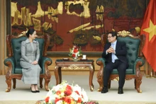 [Foto] Premier vietnamita recibe a ministra de Comercio de Camboya