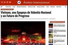 Medios latinoamericanos afirmaron que la victoria del 30 de abril no sólo fue un motivo de orgullo para Vietnam sino también una fuerte fuente de inspiración para los movimientos de liberación nacional en todo el mundo, especialmente en América Latina. (Foto: VNA)