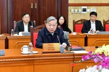 El secretario general del Partido Comunista de Vietnam, To Lam, interviene en la cita (Foto: Nhan Dan)