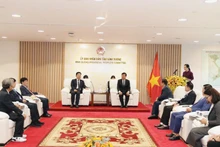 En la sesión de trabajo (Foto: baobinhduong.vn)