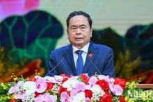 El presidente de la Asamblea Nacional de Vietnam, Tran Thanh Man, habla en el evento. 