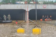 Las fuertes lluvias han causado grandes pérdidas humanas y materiales en Corea del Sur. (Fotografía: YONHAP/VNA)