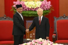 [Foto] Máximo dirigente partidista de Vietnam recibe al primer ministro de Malasia