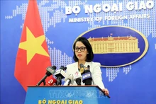 La portavoz del Ministerio de Relaciones Exteriores de Vietnam, Pham Thu Hang (Fotografía: VNA)