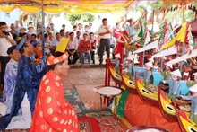 El ritual “Le Khao le the linh Hoang Sa” en Ly Son (Foto: VNA)
