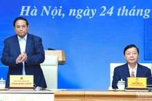 El primer ministro de Vietnam, Pham Minh Chinh, interviene en la cita.