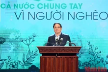 El primer ministro de Vietnam, Pham Minh Chinh, habla en el evento. (Fotografía: VNA)