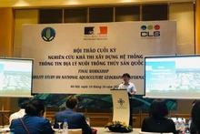 Pham Ngoc Mau, subdirector del Departamento de Cooperación Internacional del Ministerio de Agricultura y Desarrollo Rural, interviene en el taller. (Fotografía: VNA)