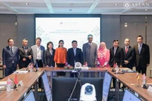 El embajador Nguyen Hai Bang, jefe de la misión de Vietnam en la Asean asistió a la tercera reunión del Comité Coordinador de Conectividad del bloque. (Fotografía: VNA)