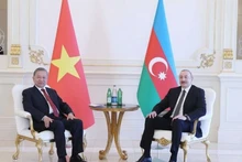 El secretario general del Partido Comunista de Vietnam, To Lam, y el presidente de Azerbaiyán, Ilham Aliyev. (Foto: VNA)