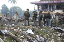 Escena del accidente (Fotografía: AP)