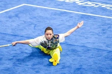 La wushista Duong Thuy Vi obtiene un bronce (Fotografía: VNA)