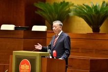 El secretario general del Partido Comunista de Vietnam, To Lam, habla en el evento. (Foto: Nhan Dan)
