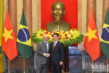 El presidente de Vietnam, Luong Cuong, y su homólogo brasileño, Lula da Silva. (Foto: Nhan Dan)
