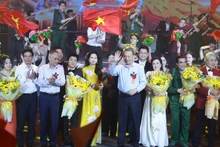 El secretario general del Partido Comunista de Vietnam, To Lam, y los delegados en el programa. (Foto: VNA)
