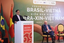 El primer ministro vietnamita, Pham Minh Chinh, habla en el evento (Foto: Nhan Dan)