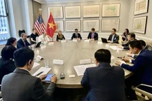 En la sesión de trabajo entre la misión vietnamita con la Bolsa de Valores de Nueva York NYSE (Fotografía: VNA)