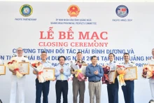 La ceremonia de clausura del programa. (Foto: baoquangngai.vn)