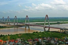 El puente Nhat Tan financiado por Japón en Hanói. (Fotografía: VNA)