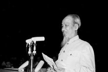 El Presidente Ho Chi Minh habla en el segundo periodo de sesiones de la Asamblea Nacional de la III legislatura, el 7 de abril de 1965. (Foto: VNA)