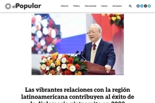 El artículo“Las vibrantes relaciones con la región latinoamericana contribuyen al éxito de la diplomacia vietnamita en 2023” publicado por El Popular, órgano oficial del Partido Comunista de Uruguay