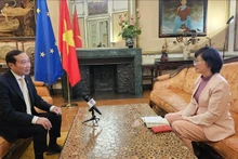 El embajador de Vietnam en Bélgica, concurrente en Luxemburgo, Nguyen Van Thao. en la entrevista (Fotografía: VNA)