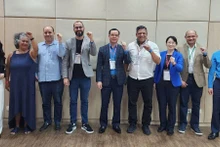 La delegación vietnamita mantiene una reunión con el Centro de los Trabajadores de Brasil. (Foto de cortesía de la Confederación General de Trabajo de Vietnam)