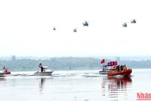 Efectúan simulacro conjunto de rescate entre Vietnam, Laos y Camboya.