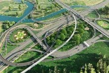 Perspectiva de la intersección del puente Nhon Trach con la autopista Ciudad Ho Chi Minh - Long Thanh - Dau Giay (Fotografía: nld.com.vn)